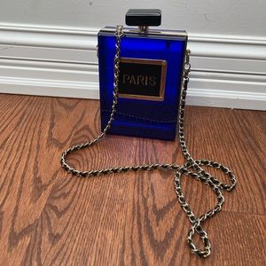 Chanel perfume bottle inspired purse
